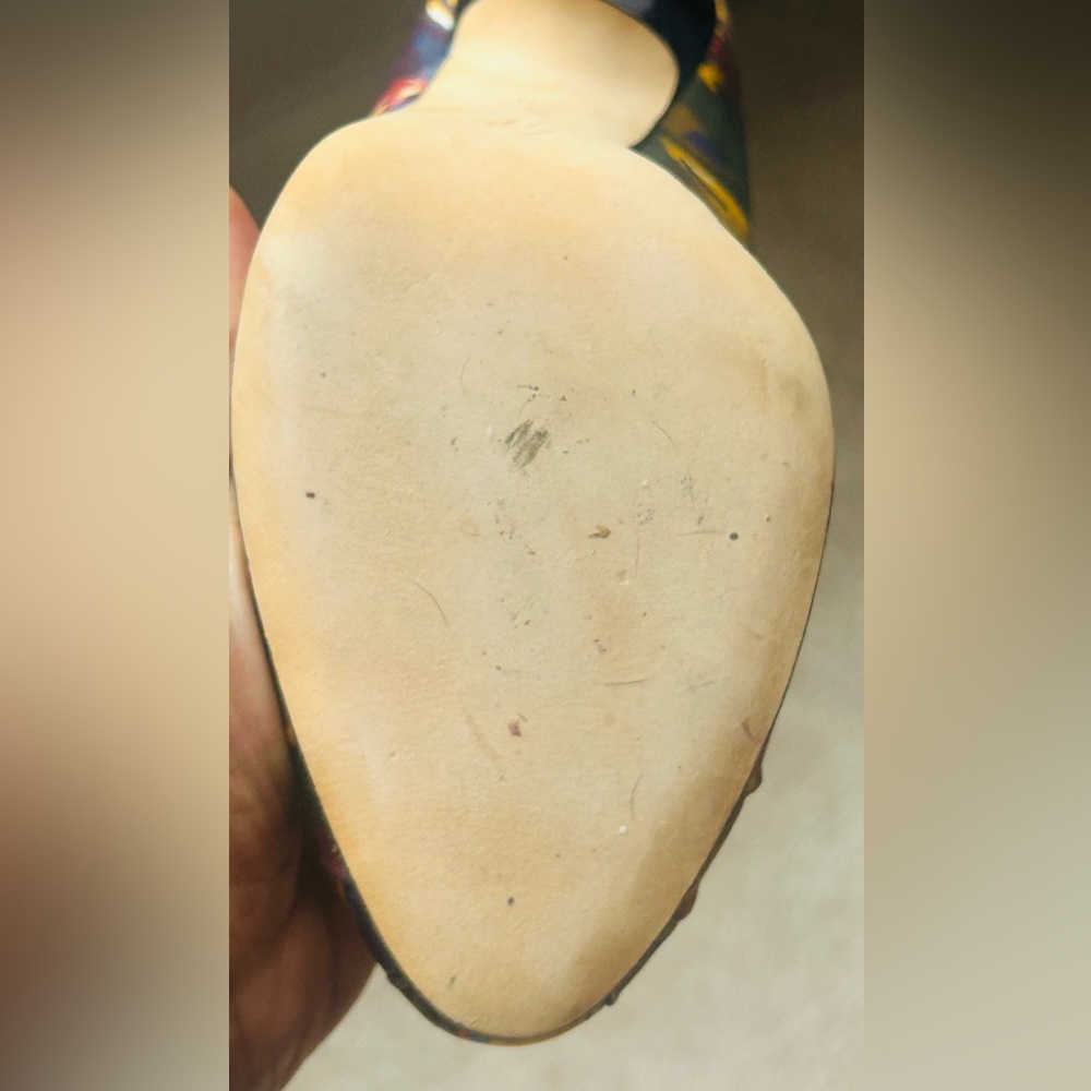 Giuseppe Zanotti Floral Multicolor Satin Heels 9.5 - Picture 11 of 16